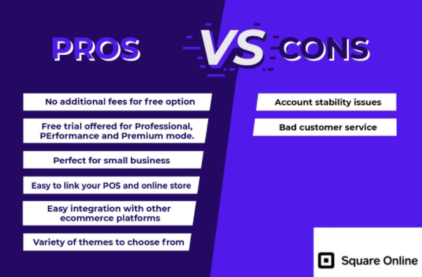 Square Online- Pros and Cons