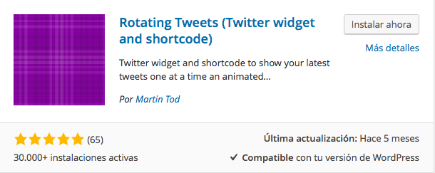 plugin rotating tweets