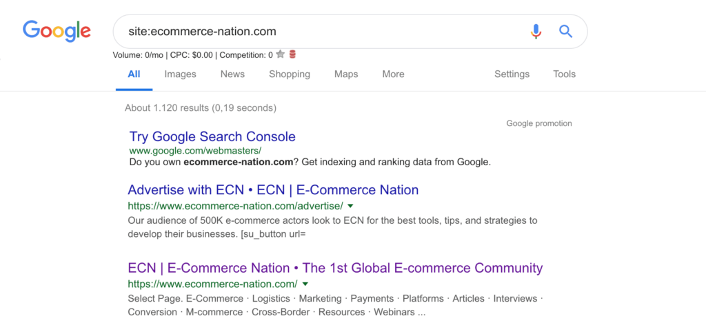 site google ecommerce nation