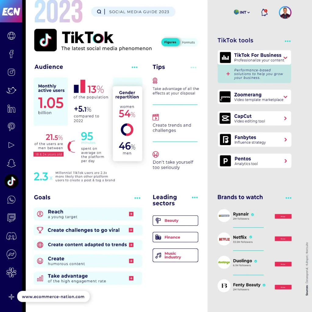 Social media guide - TikTok infographic
