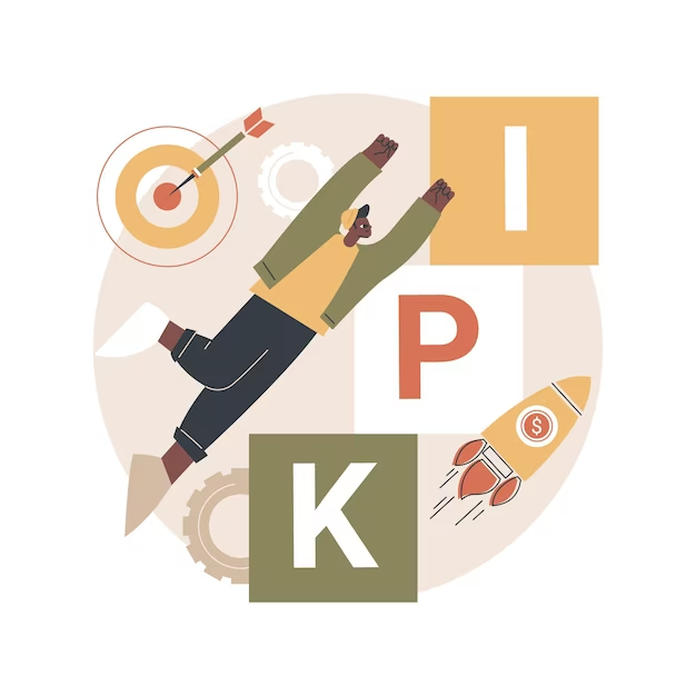 showing KPI as the second element of an ecommerce marketing plan in an illustration.